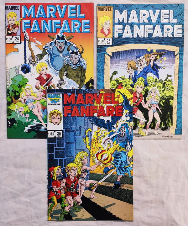 Marvel Comics 1980s Marvel Fanfare #24-26