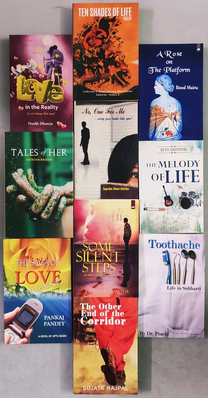 Indian Author Love & Romance Stories | Set of 10 Books | Condition: Like New | Free Bookmarks