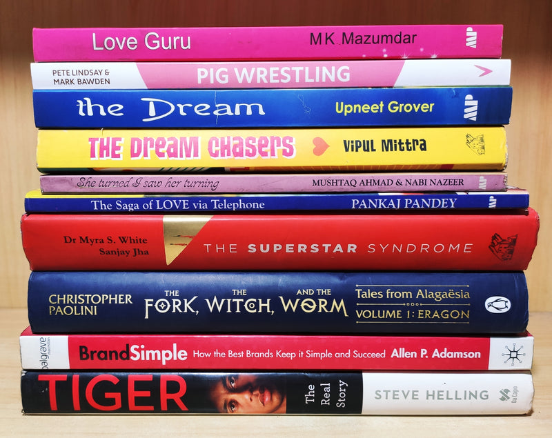 Mix Genres Books Lot | Pack of 10 Books | Free Shipping & Bookmarks
