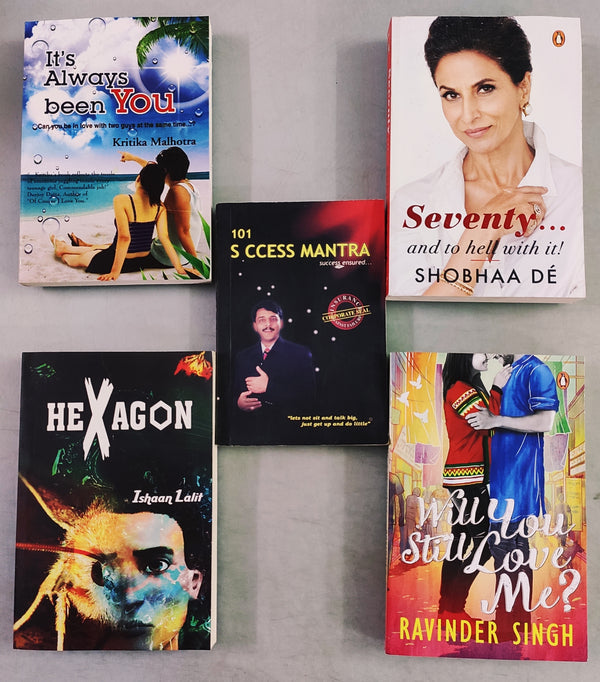 Mixed Genre Books Set | Pack of 5 Books | FREE Delivery & Bookmarks