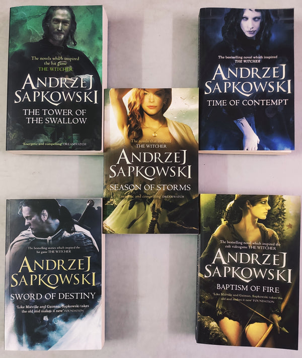 Andrzej Sapkowski: The Witcher | Set of 5 Books | Condition: New | FREE Delivery & Bookmark