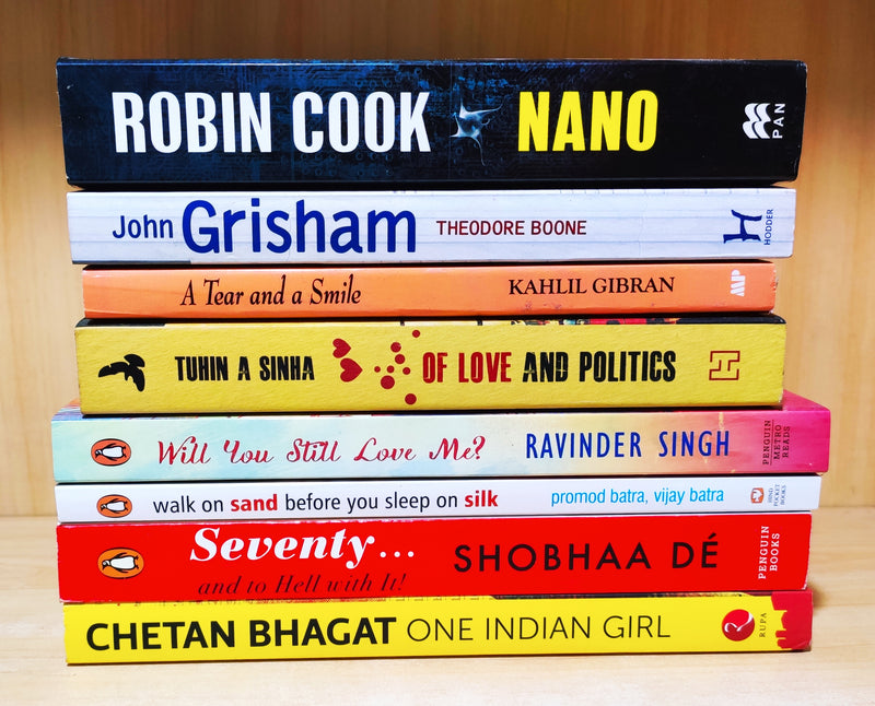 Set of 8 Bestselling Books of India | Mixed Genres | Condition: New | FREE Delivery & Bookmarks