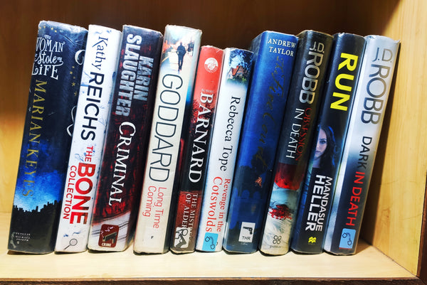 (Hardbound) Crime & Thriller Mystery Fiction | Lot of 10 Books | FREE Delivery & Bookmarks
