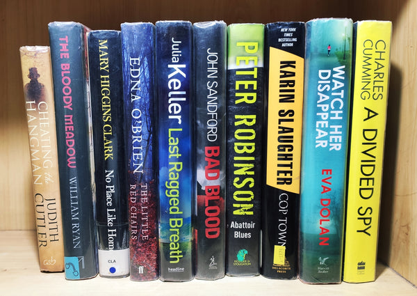 (Hardbound) Crime & Thriller Mystery Fiction | Lot of 10 Books | FREE Delivery & Bookmarks