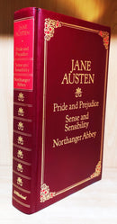 Jane Austen | Leather Bound Edition | Omnibus Edition | Contains 3 Complete Novels | Collector's Edition