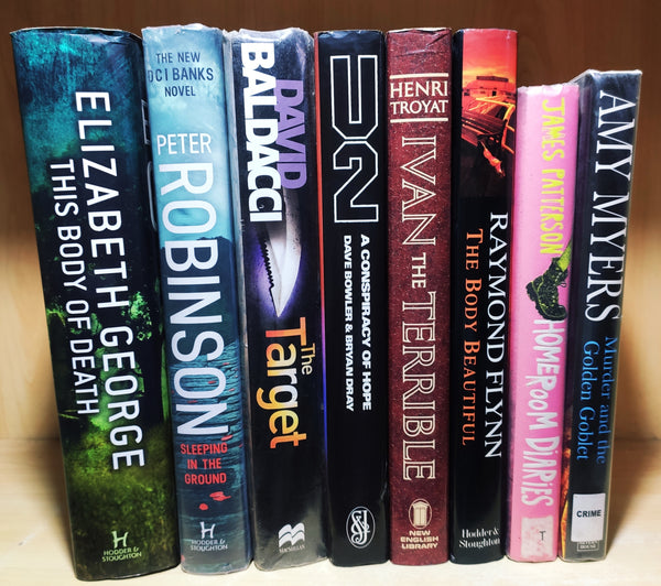 (Hardbound) Crime & Thriller Mystery Fiction by Foreign Author | Lot of 8 Books | FREE Delivery & Bookmarks