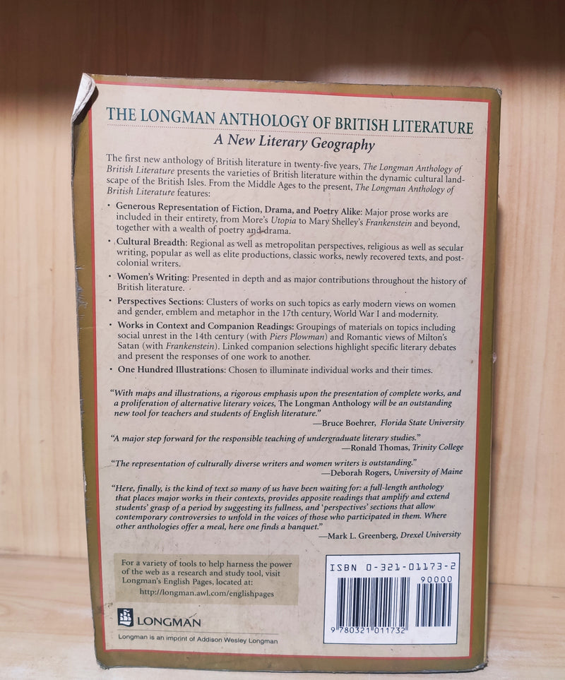 British Literature The Longman Anthology | Paperback | FREE Delivery & Bookmarks