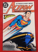 Action Comics | Old-Vintage 1980s 90s | Comic Books by DC & Marvel | Condition: Good| Year:1980s & 1990S