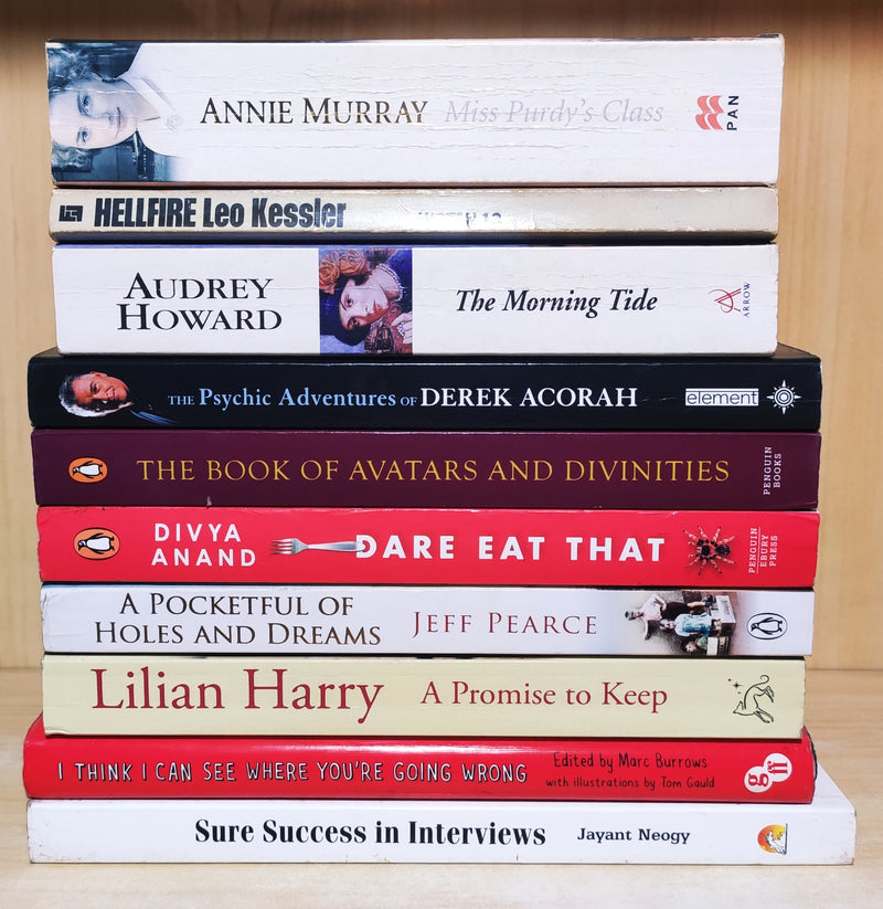 Mixed Set of 10 Books | Mixed Fiction Genre | Condition: Used Very Good | FREE Bookmarks | FREE Delivery