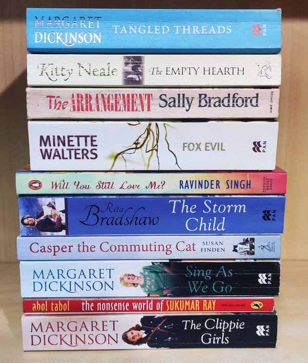 Mixed Set of 10 Books | Mixed Fiction Genre | Condition: Used Very Good | FREE Bookmarks | FREE Delivery