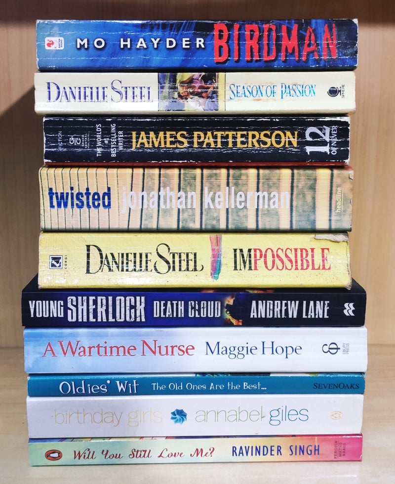 Mixed Set of 10 Books | Mixed Fiction Genre | Condition: Used Very Good | FREE Bookmarks | FREE Delivery