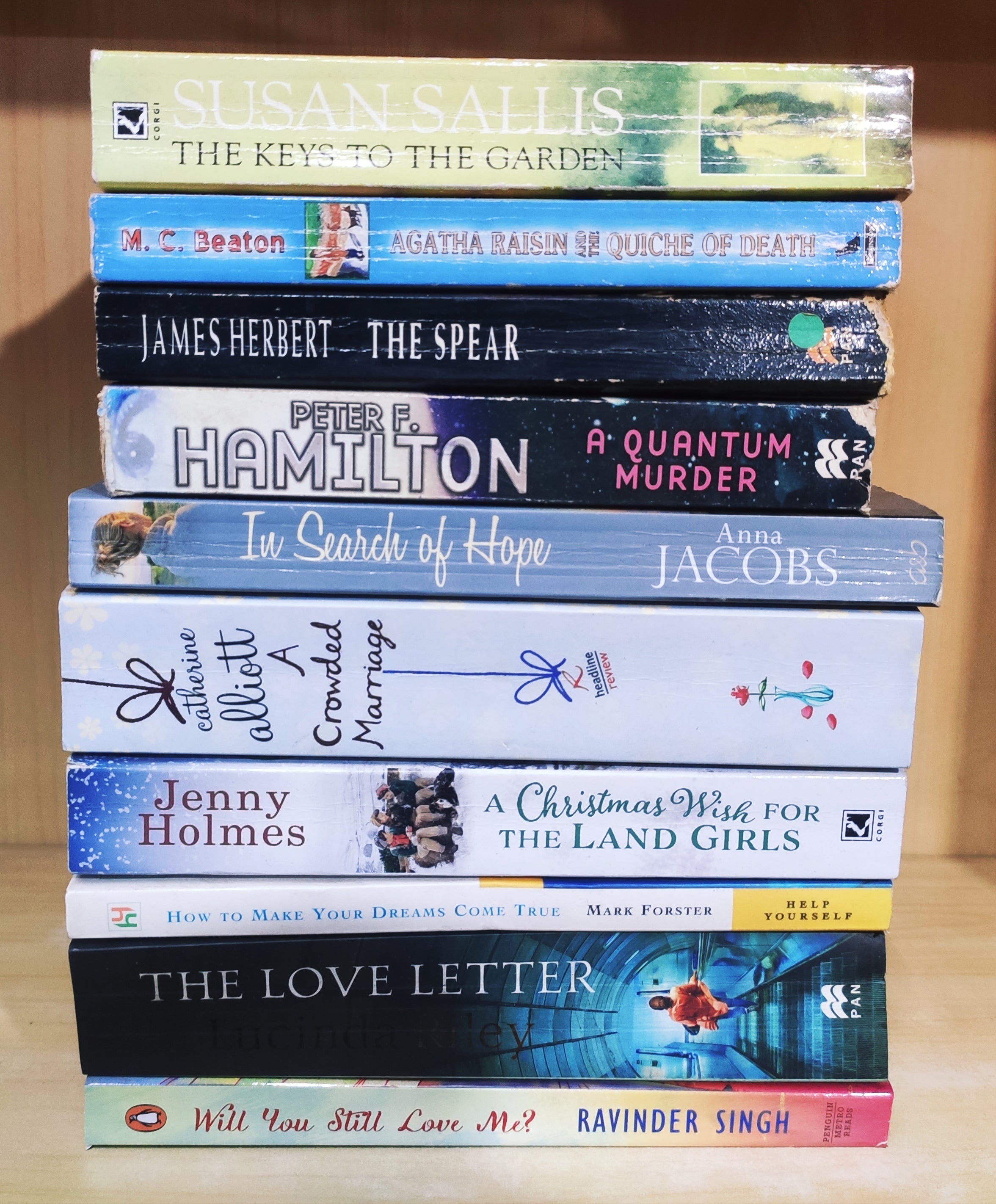 Mixed Set of 10 Books | Mixed Fiction Genre | Condition: Used Very Goo