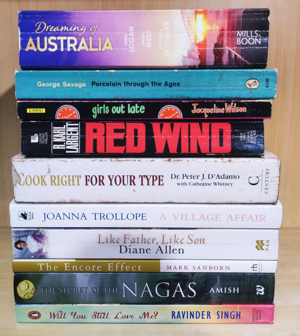 Mixed Set of 10 Books | Mixed Fiction Genre | Condition: Used Very Good | FREE Bookmarks | FREE Delivery