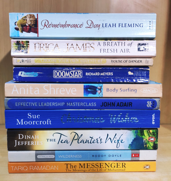 l Mixed Set of 10 Books | Mixed Fiction Genre | Condition: Used Very Good | FREE Bookmarks | FREE Delivery