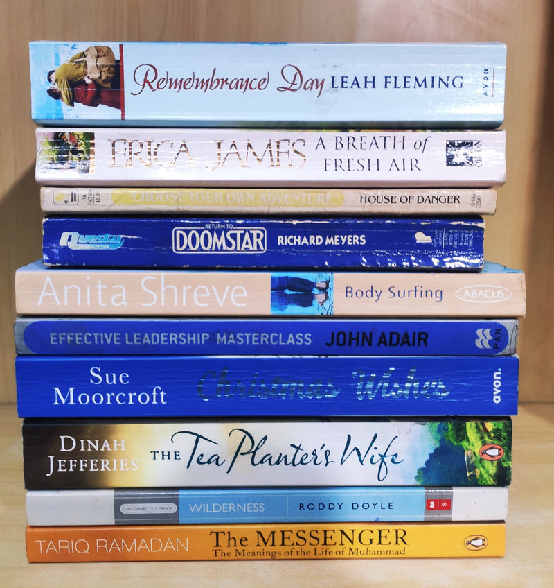 l Mixed Set of 10 Books | Mixed Fiction Genre | Condition: Used Very Good | FREE Bookmarks | FREE Delivery