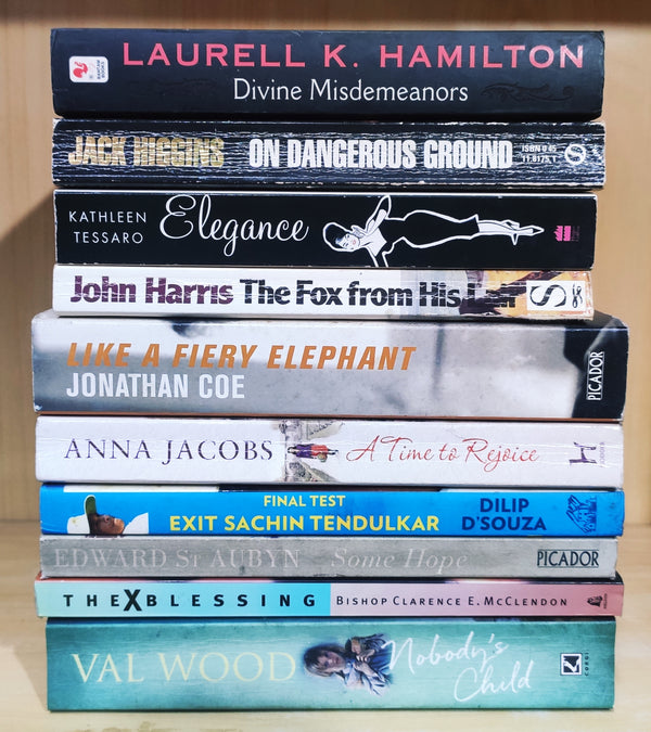 l Mixed Set of 10 Books | Mixed Fiction Genre | Condition: Used Very Good | FREE Bookmarks | FREE Delivery