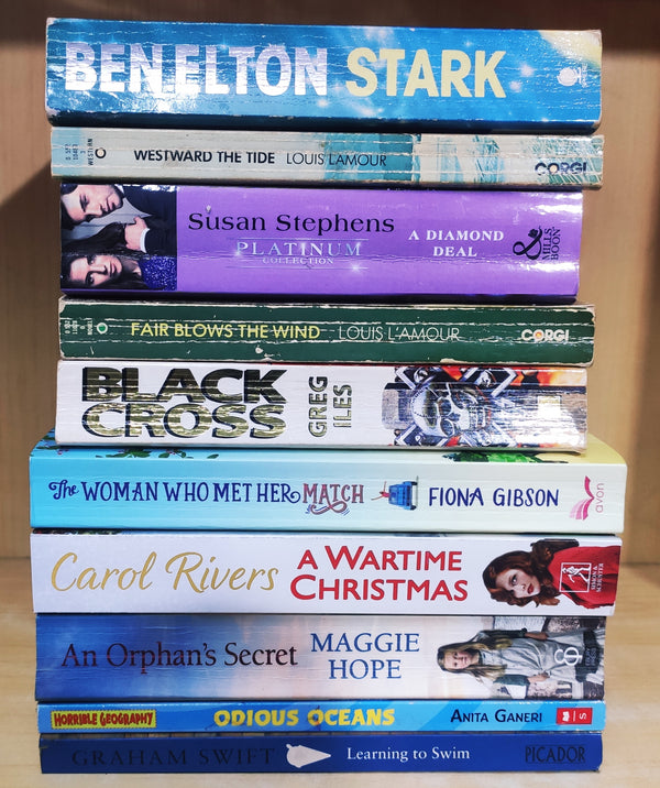 Mixed Set of 10 Books | Mixed Fiction Genre | Condition: Used Very Good | FREE Bookmarks | FREE Delivery