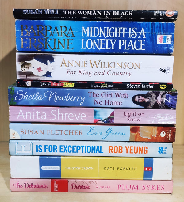 Mixed Set of 10 Books | Mixed Fiction Genre | Condition: Used Very Good | FREE Bookmarks | FREE Delivery