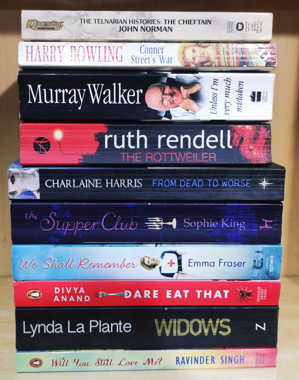 Mixed Set of 10 Books | Mixed Fiction Genre | Condition: Used Very Good | FREE Bookmarks | FREE Delivery