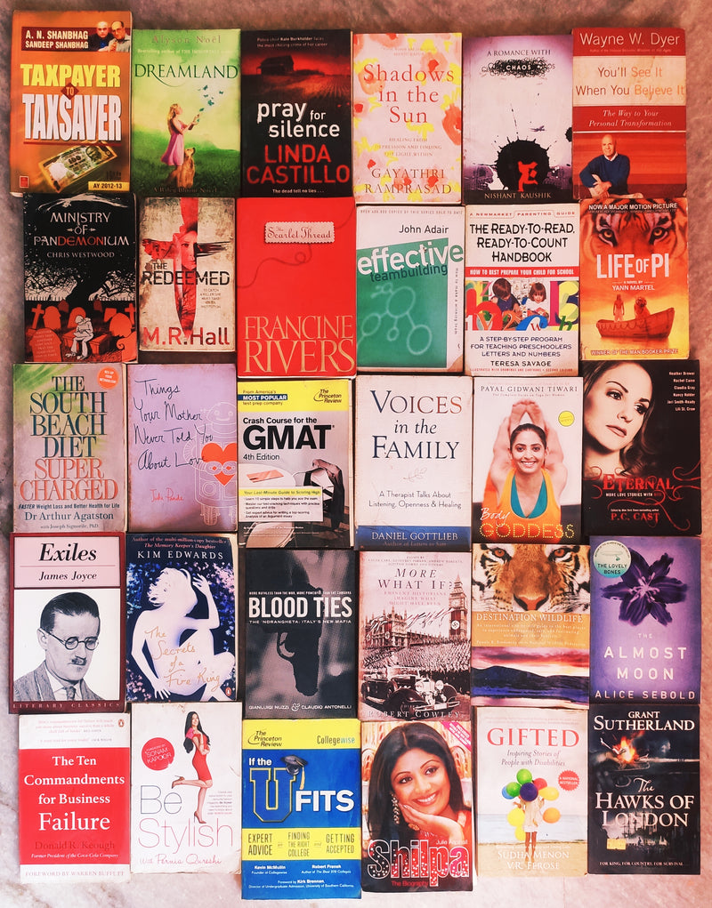 Mixed Lot of 30 Books | Mixed Genres | Condition: Used Good | FREE Bookmarks | FREE Delivery