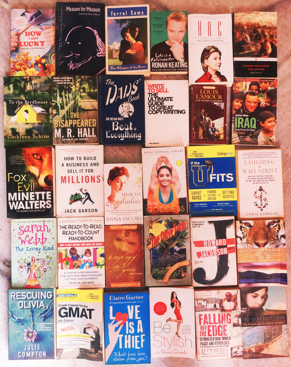 Mixed Lot of 30 Books | Mixed Genres | Condition: Used Good | FREE Bookmarks | FREE Delivery