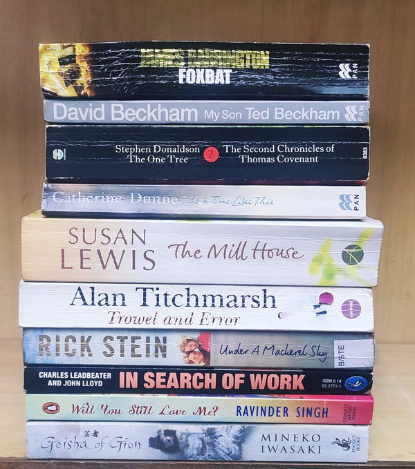 Mixed Set of 10 Books | Mixed Fiction Genre | Condition: Used Very Good | FREE Bookmarks | FREE Delivery