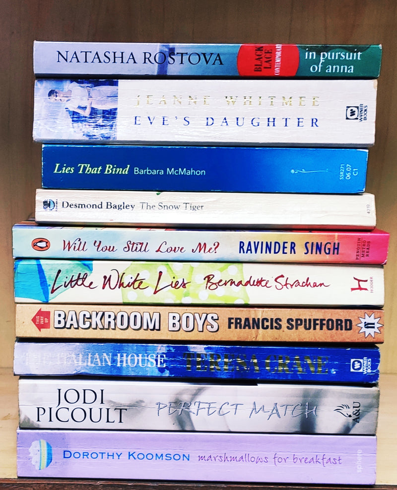 Mixed Set of 10 Books | Mixed Fiction Genre | Condition: Used Very Good | FREE Bookmarks | FREE Delivery