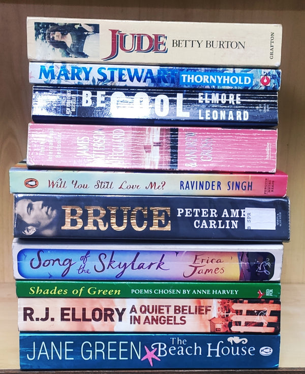 Mixed Set of 10 Books | Mixed Fiction Genre | Condition: Used Very Good | FREE Bookmarks | FREE Delivery