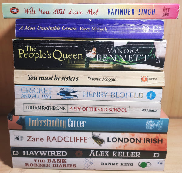 Mixed Set of 10 Books | Mixed Fiction Genre | Condition: Used Very Good | FREE Bookmarks | FREE Delivery