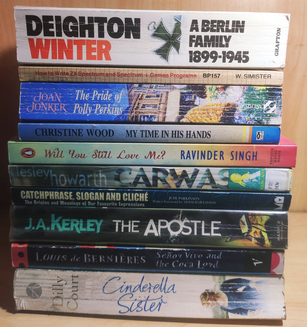 Mixed Set of 10 Books | Mixed Fiction Genre | Condition: Used Very Good | FREE Bookmarks | FREE Delivery