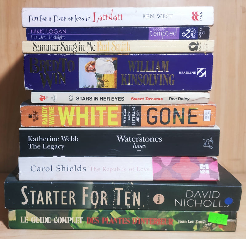 Mixed Set of 10 Books | Mixed Fiction Genre | Condition: Used Very Good | FREE Bookmarks | FREE Delivery