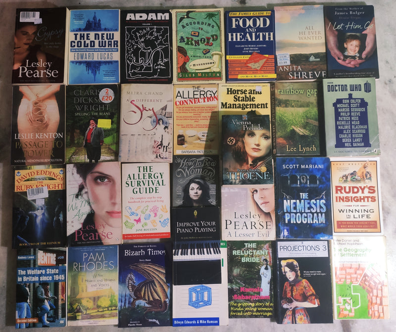 Mixed Set of 30 Books | Mixed Fiction Genre | Condition: Used Very Good | FREE Bookmarks | FREE Delivery