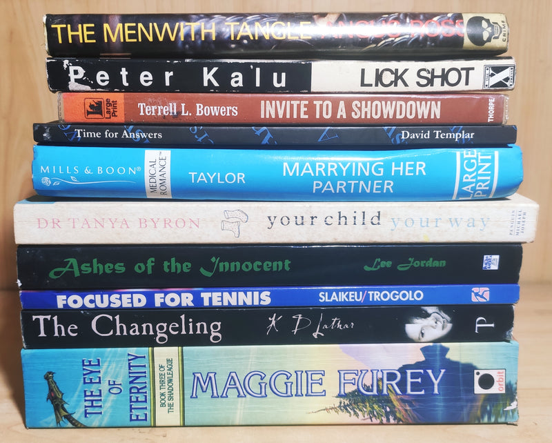 Mixed Set of 10 Books | Mixed Fiction Genre | Condition: Used Very Good | FREE Bookmarks | FREE Delivery