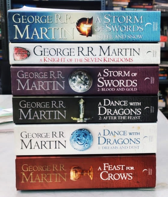 George RR Martin Game of Thrones Series Fantasy Fiction | Pack of 6 Books | Condition: Used Good | Free Bookmarks
