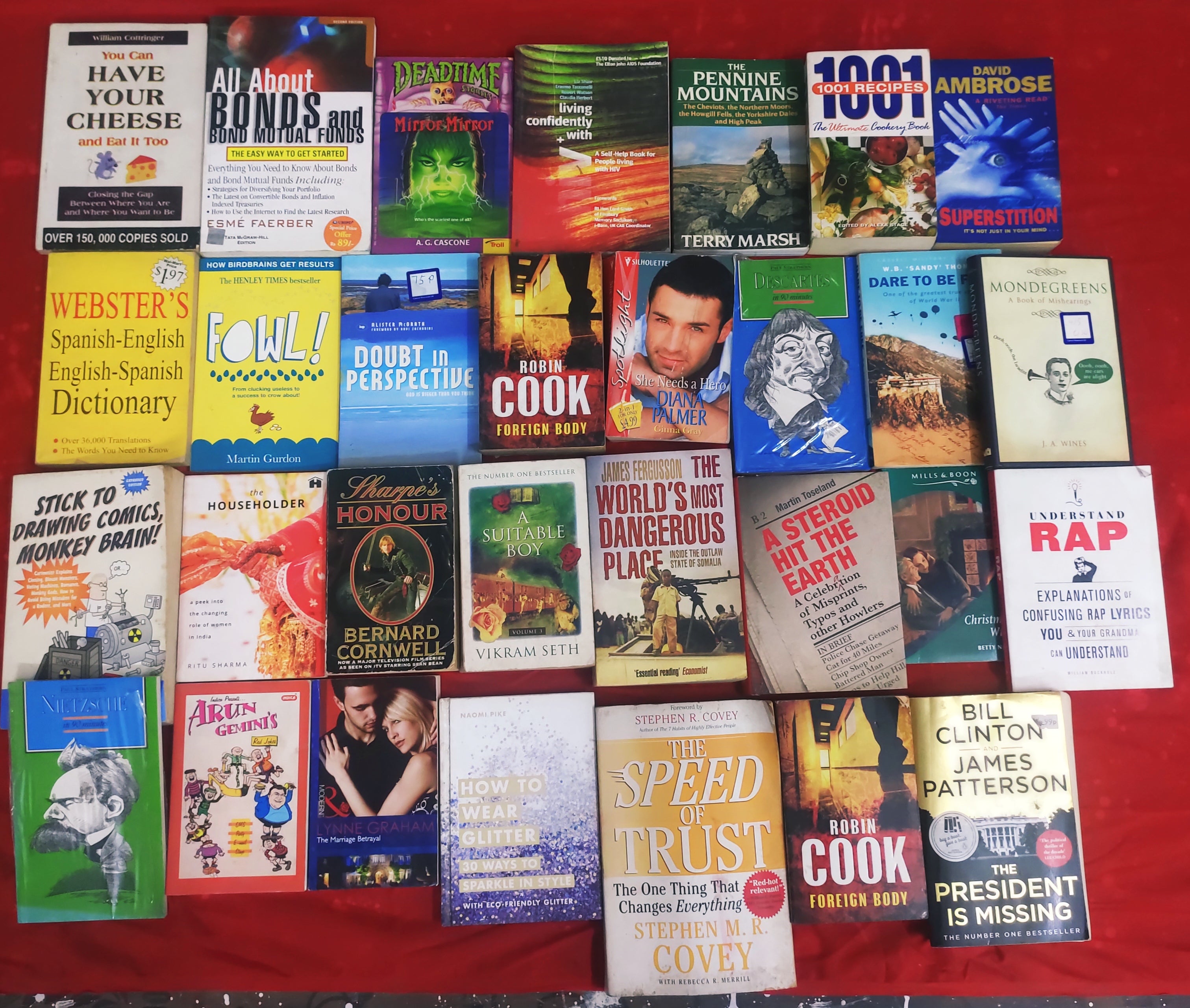 Mixed Lot of 30 Books | Mixed Genres | Condition: Used Good | FREE Boo