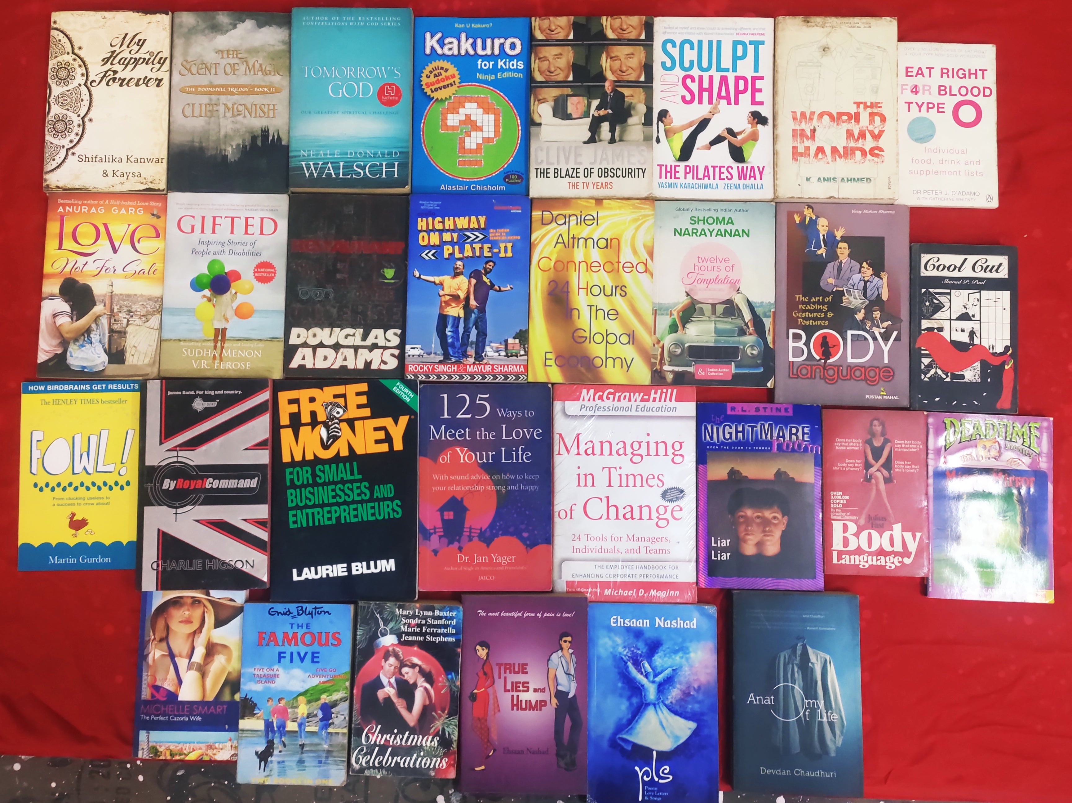 Mixed Lot of 30 Books | Mixed Genres | Condition: Used Good | FREE Boo