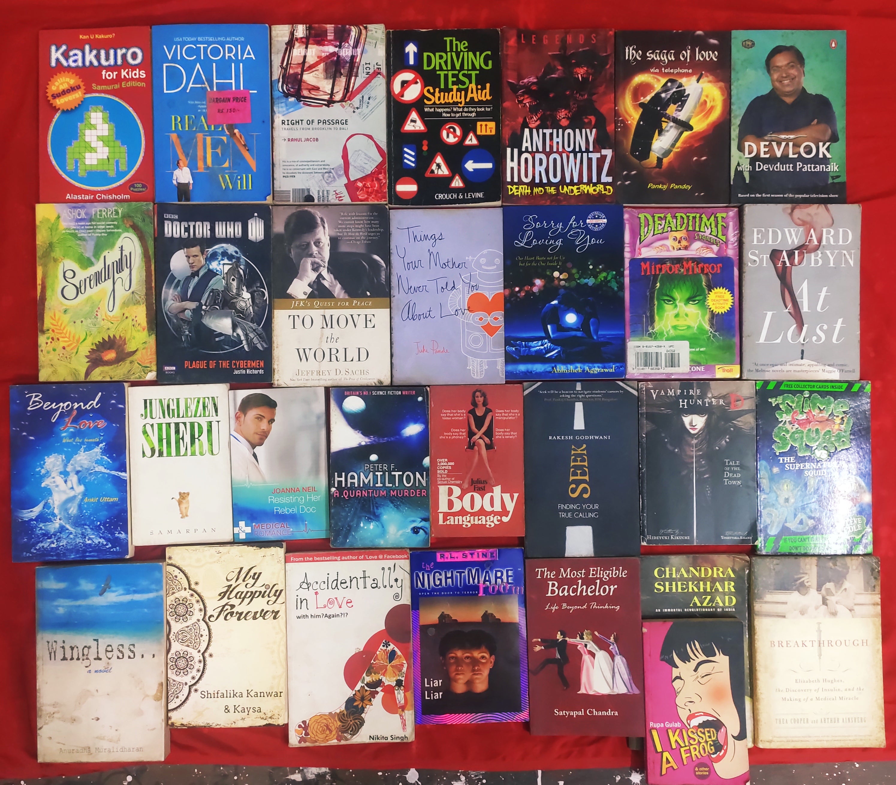 Mixed Lot of 30 Books | Mixed Genres | Condition: Used Good | FREE Boo