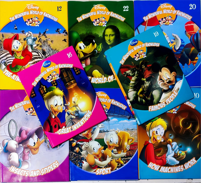Disney The Wonderful World of Knowledge | Set of 8 Books | Condition: Like New