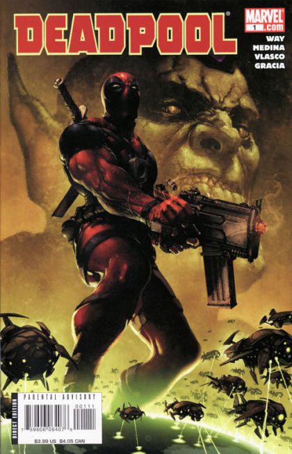 Deadpool, Vol. 3 Secret Invasion - One of Us, Part 1 |  Issue#1A | Year:2008 | Series: Deadpool | Pub: Marvel Comics | Regular Clayton Crain Cover