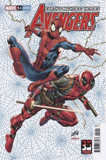 Avengers, Vol. 8  |  Issue#51D | Year:2021 | Series: Avengers | Pub: Marvel Comics | Variant Rob Liefeld Deadpool 30th Anniversary Cover