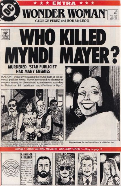 Wonder Woman, Vol. 2 "Who Killed Myndi Mayer?" |  Issue#20A | Year:1988 | Series: Wonder Woman |