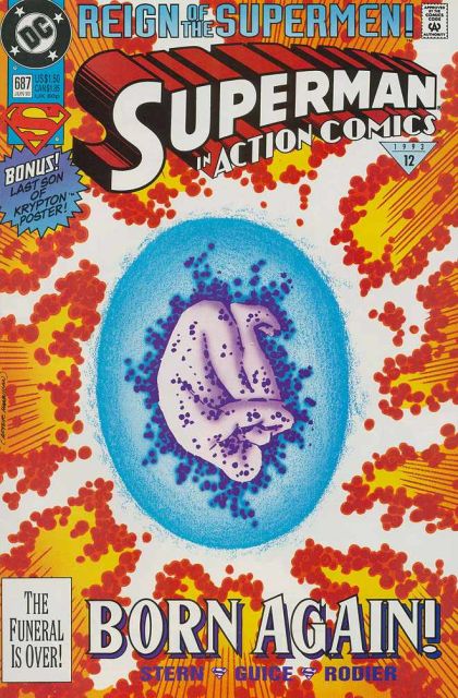 Action Comics, Vol. 1 Reign of the Supermen - Part 1: Born Again |  Issue#687A | Year:1993 | Series:  | Pub: DC Comics |
