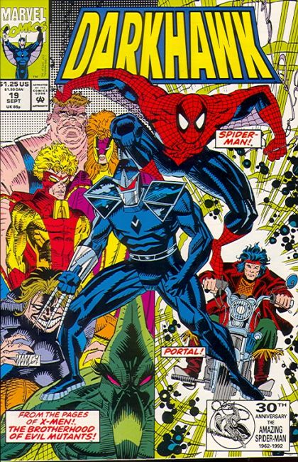 Darkhawk, Vol. 1 Portals Of Power, The Mutant Agenda |  Issue#19A | Year:1992 | Series: Darkhawk | Pub: Marvel Comics |
