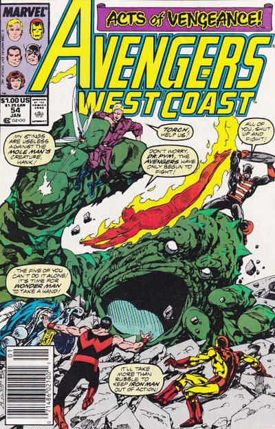 The West Coast Avengers, Vol. 2 Acts of Vengeance - The Troubled Earth |  Issue#54B | Year:1989 | Series:  |