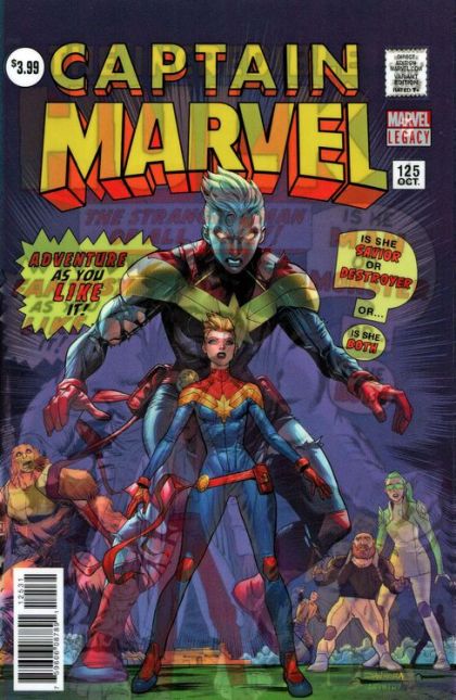 Captain Marvel  |  Issue#125C | Year:2017 | Series:  | Pub: Marvel Comics | Dan Mora Lenticular Homage Cover