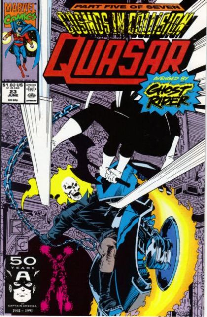 Quasar Cosmos In Collision, Part Five |  Issue#23 | Year:1991 | Series: Quasar | Pub: Marvel Comics |