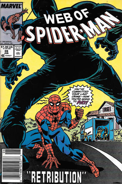 Web of Spider-Man, Vol. 1 Petty Crimes |  Issue#39B | Year:1988 | Series: Spider-Man | Pub: Marvel Comics |