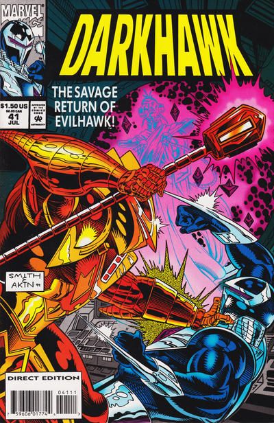 Darkhawk, Vol. 1 Amulet Quest, Conclusion: Double Treachery |  Issue#41A | Year:1994 | Series: Darkhawk | Pub: Marvel Comics