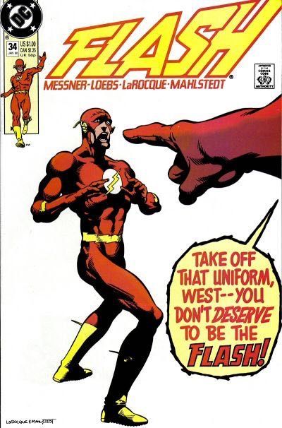 Flash, Vol. 2 White Out |  Issue#34A | Year:1990 | Series: Flash | Pub: DC Comics