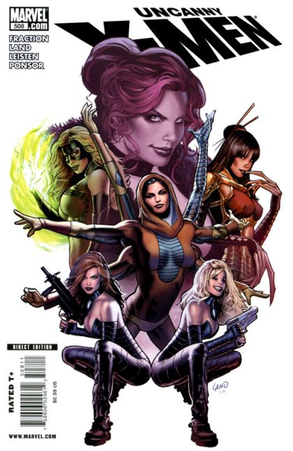 Uncanny X-Men, Vol. 1  |  Issue#508A | Year:2009 | Series: X-Men | Pub: Marvel Comics | Greg Land Regular Cover